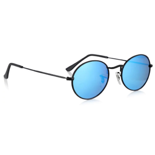 Glassy Campbell Polarized Sunglasses - Black/Blue Mirror