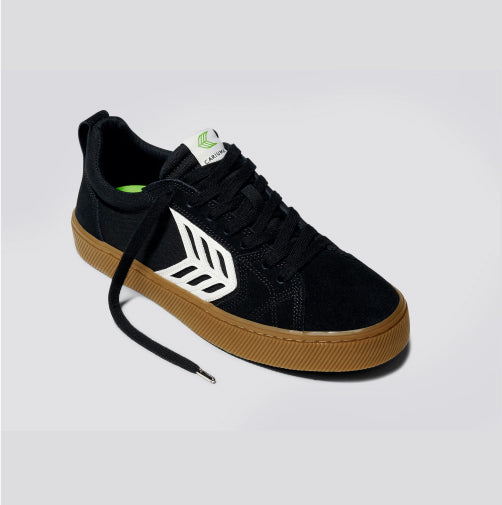 Cariuma Catiba Pro Low Skateboarding Shoe - Black Gum/Ivory