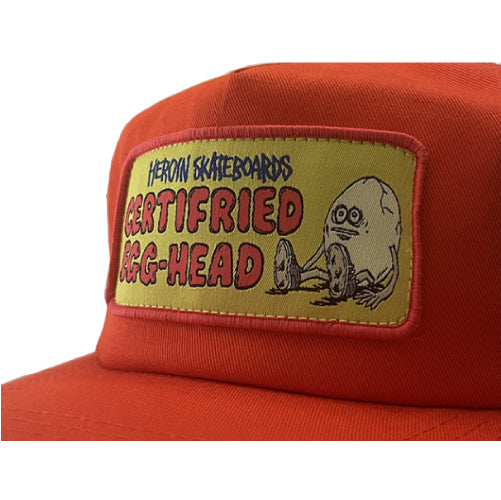 Heroin Certifried Trucker Hat - Orange/White