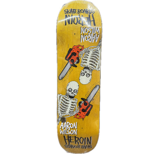 Heroin Wilson Chainsaw Skeletons Symmetrical Skateboard Deck 8.5"