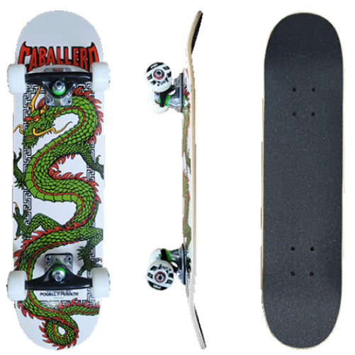 Powell Peralta Steve Caballero Chinese Dragon Complete Skateboard White 7.5"