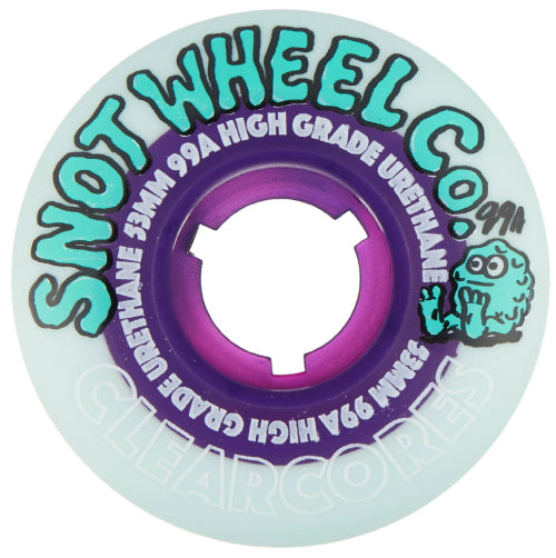 Snot Clear Core Wheels Teal/Clear Purple 53MM 99A