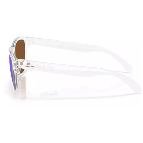 Oakley Frogskins Polished Clear Frame with Prizm Violet Lenses