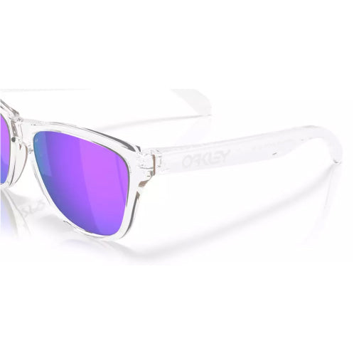 Oakley Frogskins Polished Clear Frame with Prizm Violet Lenses