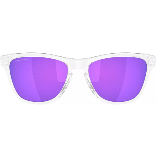 Oakley Frogskins Polished Clear Frame with Prizm Violet Lenses