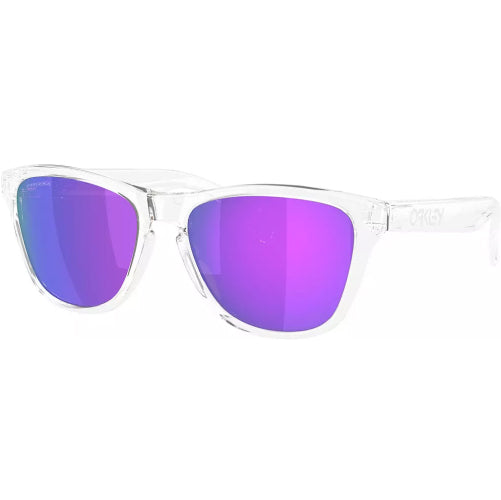 Oakley Frogskins Polished Clear Frame with Prizm Violet Lenses