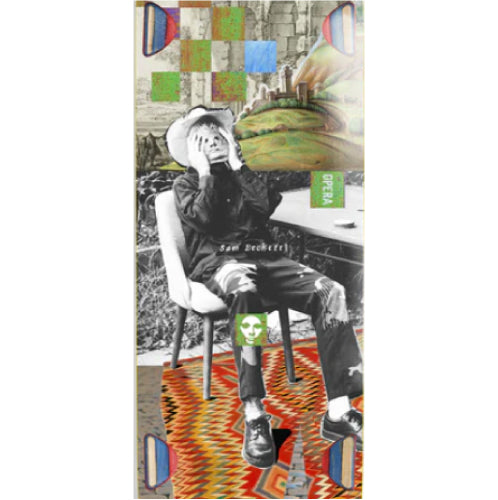 Opera Becket Collage Double Drilled EX7 Skateboard Deck 8.75" close