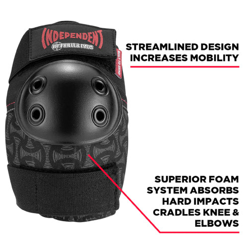 187 Killer Pads Knee & Elbow Combo Pad Set - Independent Trucks Black