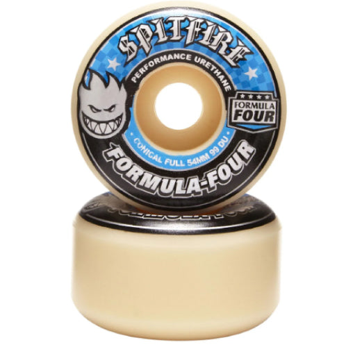Spitfire F4 Conical Full Wheels Natural/Blue 54MM 99D