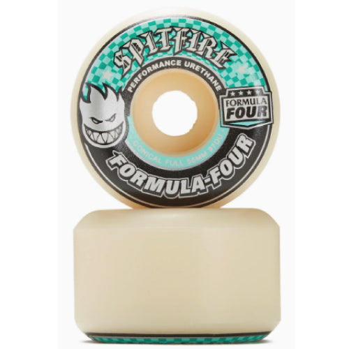 Spitfire F4 Conical Full Teal/Black/Natural skateboard Wheels 56MM 97D