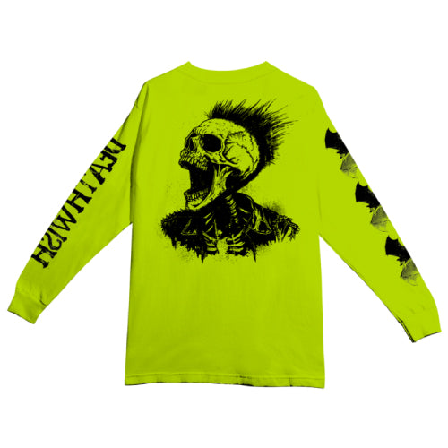 Deathwish Creeping Long Sleeve - Neon Green