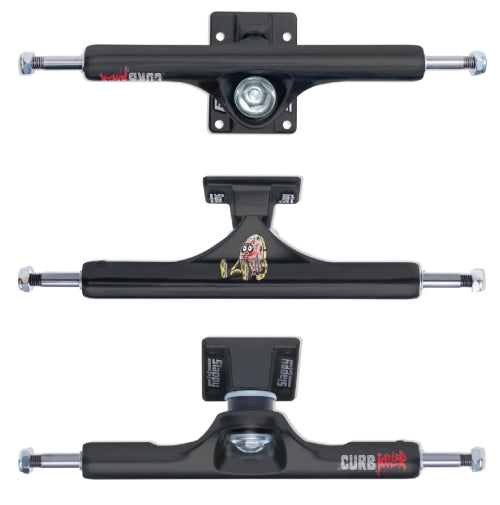 Slappy X Heroin Curb Killers ST1 Inverted Matte Black Trucks (Set of 2)