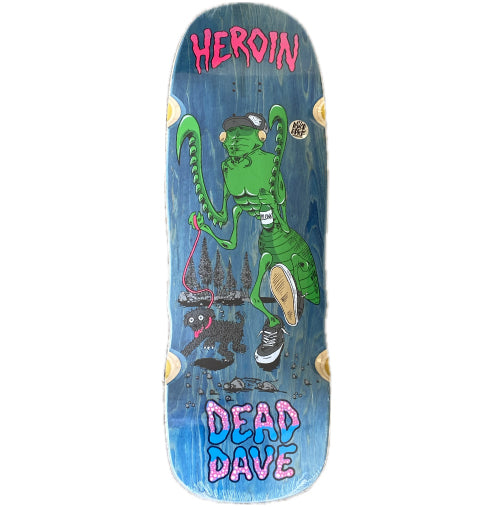 Heroin Dead Dave Bug Skateboard Deck 10.1" blue veneer