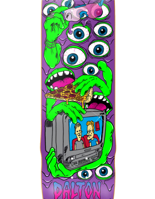 Heroin Dern Mutate or Die Skateboard Deck 8.75" close