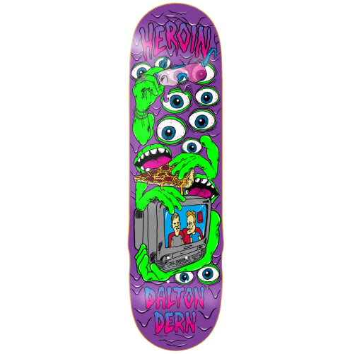 Heroin Dern Mutate or Die Skateboard Deck 8.75" full