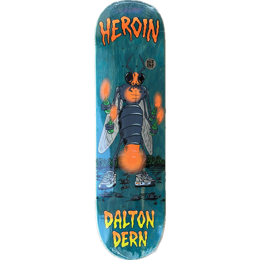 Heroin Dalton Bug Skateboard Deck 8.38" teal veneer