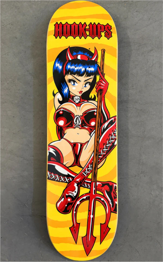 Hook-Ups Devil Queen Skateboard Deck 8.25" jk full