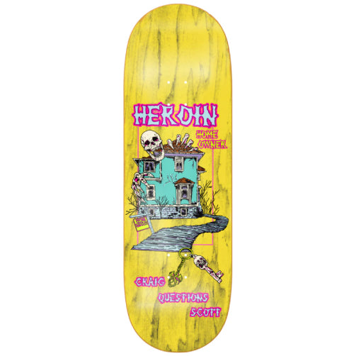 Heroin Craig Questions Die Tonight Skateboard Deck 10"