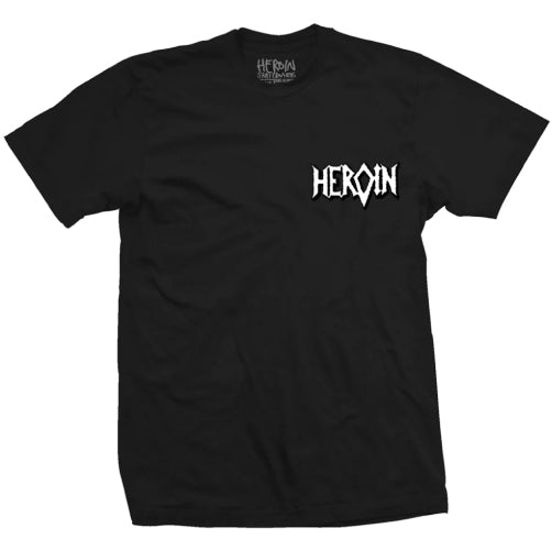 Heroin Skateboards Die Tonight Tee - Black