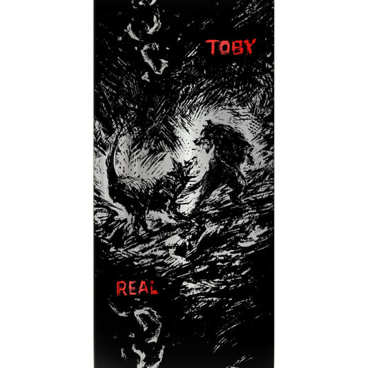 Real Toby Dog Bite Skateboard Deck 8.25" graphic