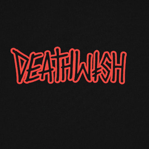 Deathwish Outline Puff Hoodie - Black