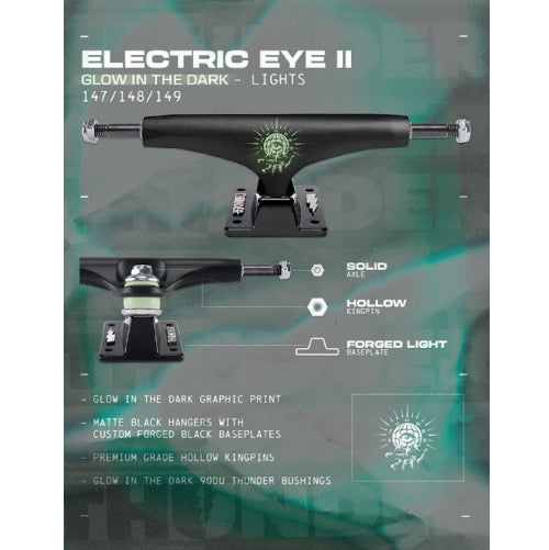Thunder Electric Eye II Hollow Lights Black/Glow Trucks (Set of 2)
