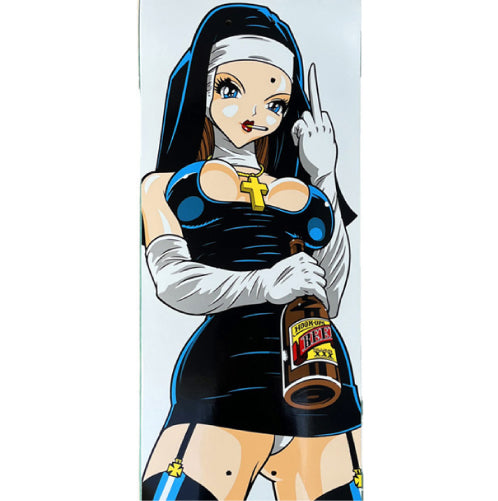 Hook-Ups Evil Nun Skateboard Deck 8.25" stock close