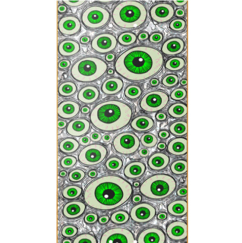Heroin Eyes Symmetrical Skateboard Deck Holographic 8.25"