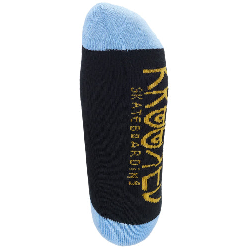 Krooked Eyes Crew Socks - Black/Blue/Gold/Red