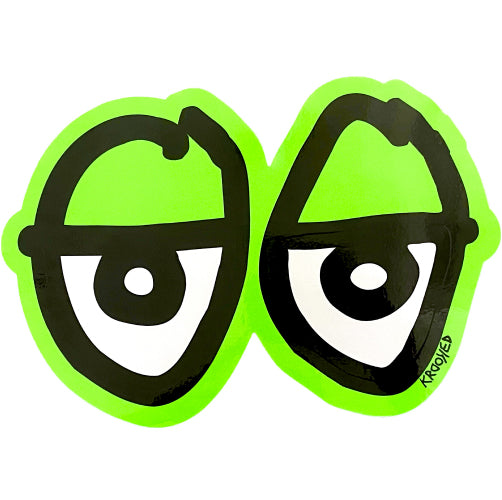 Krooked Neon Eyes Sticker 11" - Assorted Colors