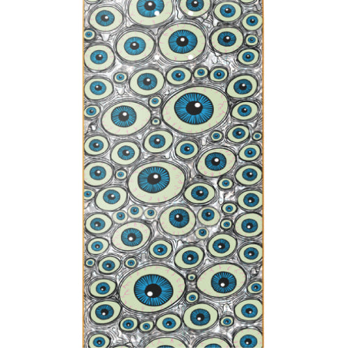 Heroin Eyes Symmetrical Skateboard Deck Holographic 8.5"