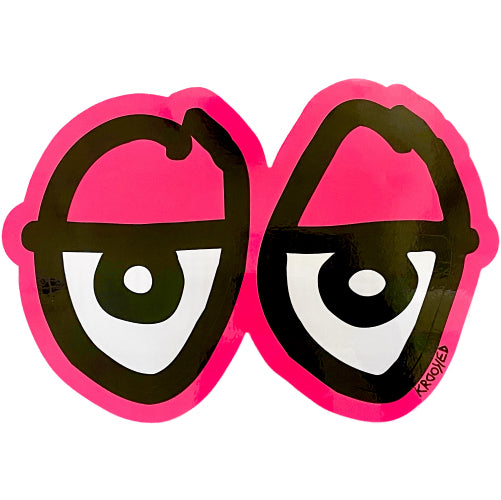 Krooked Neon Eyes Sticker 11"