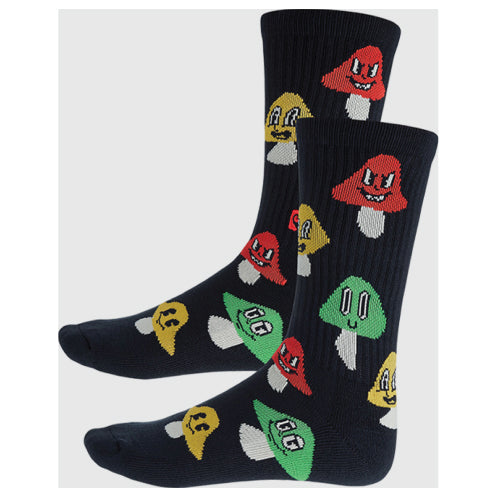 Psockadelic Faces of Shrooms Crew Socks