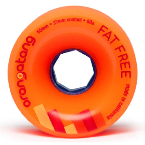 Orangatang Fat Free Wheels Orange 65MM 80A