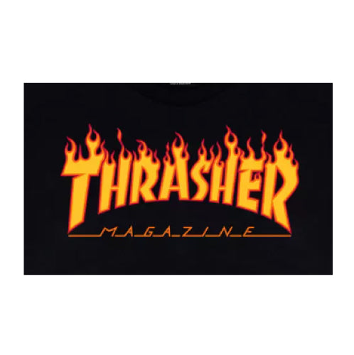 Thrasher Flame Logo Tee - Black