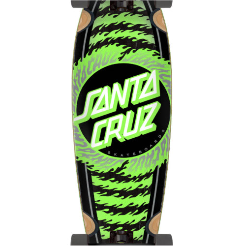 Santa Cruz Flame Ringed Dot Pintail Cruiser Complete 33.0" close