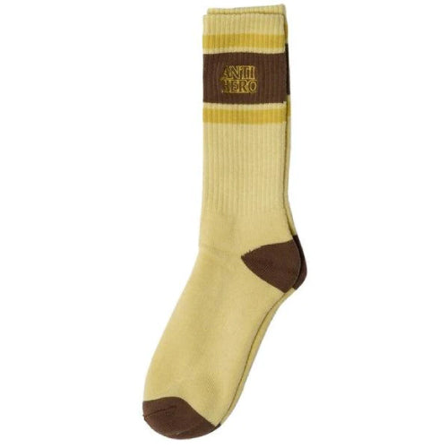 Antihero (almost) Flushable Crew Socks - Cream/Brown