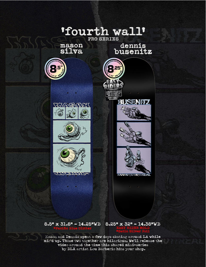 Real Busenitz Fourth Wall Easy Riders Skateboard Deck 8.25"