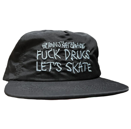 Heroin Fuck Drugs Snapback Hat - Black
