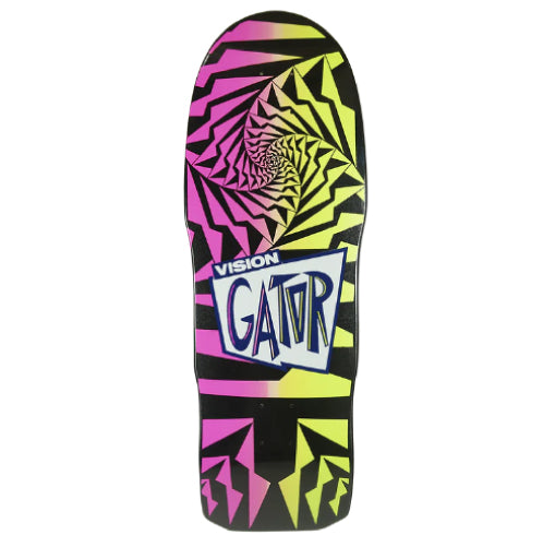 Vision Gator II Skateboard Deck Black/Pink/Yellow Fade 10.25"