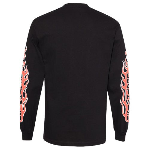 Deathwish Ghost Rider Flame Long Sleeve - Black