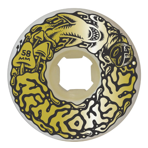 OJ Erick Winkowski Gold Dope Planet Double Duro Skateboard Wheels 58MM 101A/95A
