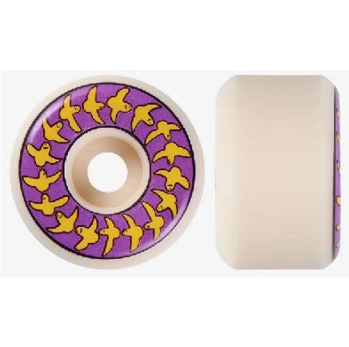 Spitfire F4 Mark Gonzales Conical Full Birds Skateboard Wheels Purple/Yellow/Natural 58MM 99D