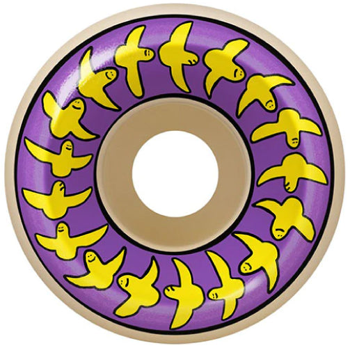 Spitfire F4 Mark Gonzales Conical Full Birds Skateboard Wheels Purple/Yellow/Natural 58MM 99D