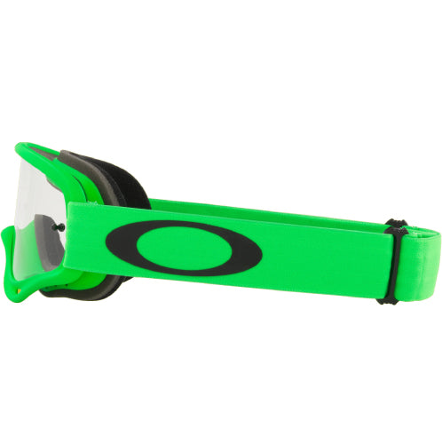 Oakley O-Frame MX Goggles Moto Green Strap with Clear Lenses
