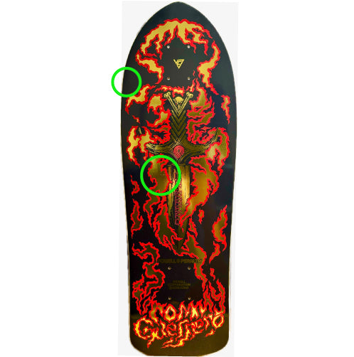 *BLEMISH* Powell Peralta Bones Brigade Series 16 TOMMY GUERRERO Black/Gold Foil Deck 9.75"