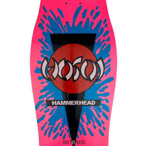 Hosoi OG Classic Hammerhead Splat Reissue Skateboard Deck Pink 10.5"