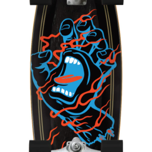 Santa Cruz X Carver Hand Shark Surf Skate Cruiser Complete 31.52"