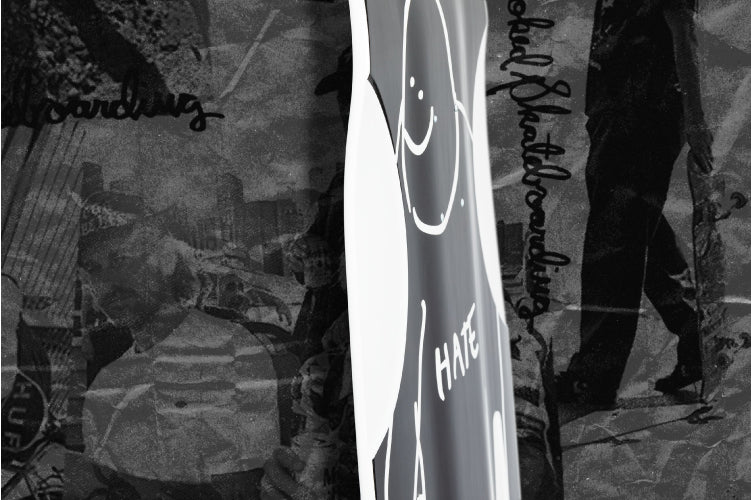 Krooked Mark Gonzales Skate Shop Day Hate Beamer Skateboard Deck 10.75"