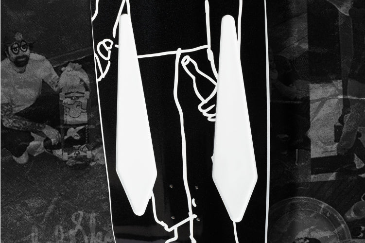 Krooked Mark Gonzales Skate Shop Day Hate Beamer Skateboard Deck 10.75"